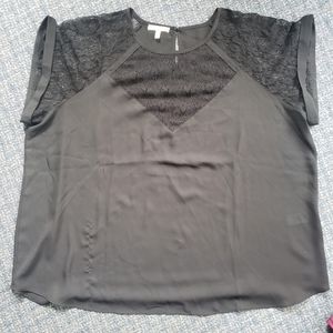 Lace and chiffon blouse